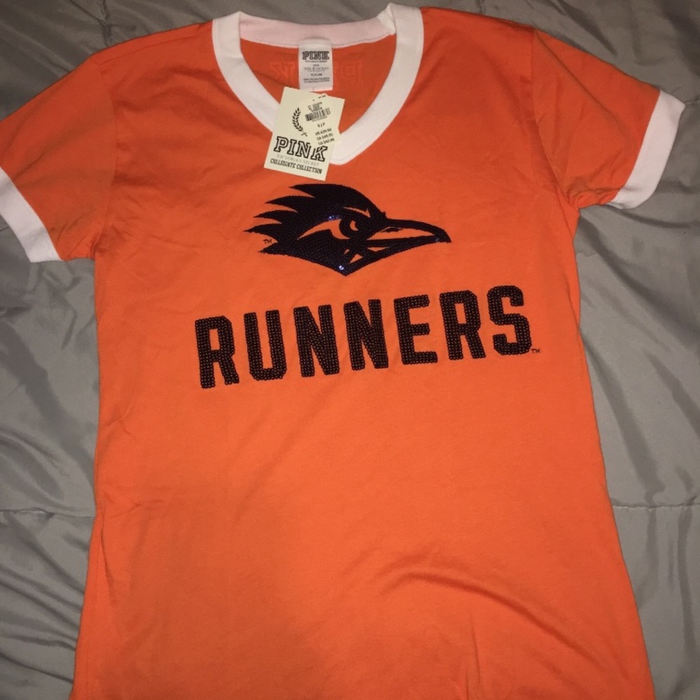 PINK UTSA bling shirt